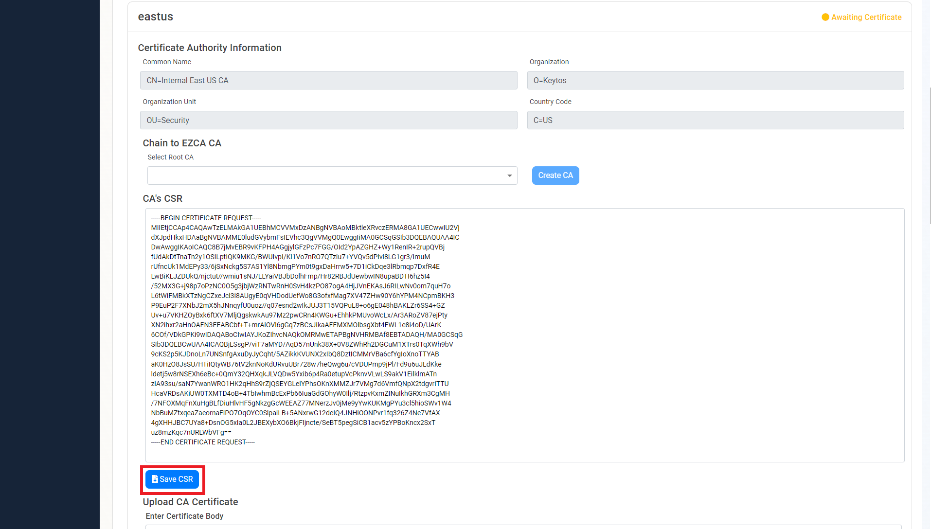 Save CA CSR
