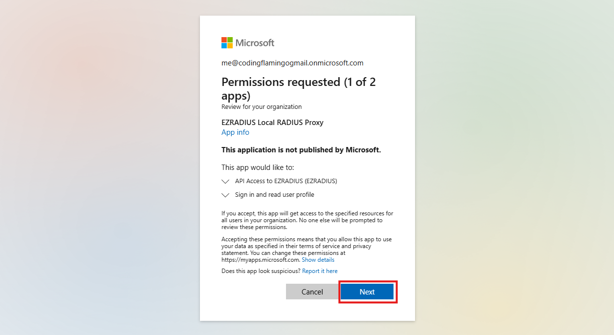 Admin Consent for Entra ID Application