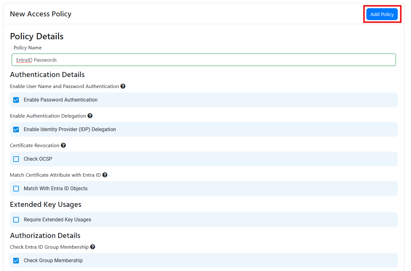 EZRADIUS Cloud RADIUS Network Policy Access Policies for Students EAP-TLS policy with Static VLAN Assignment