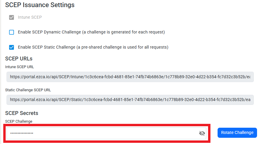 Copy SCEP Challenge