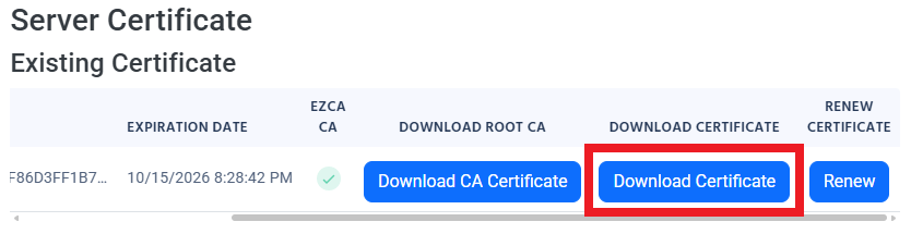 Download EZRADIUS Server CA Certificate
