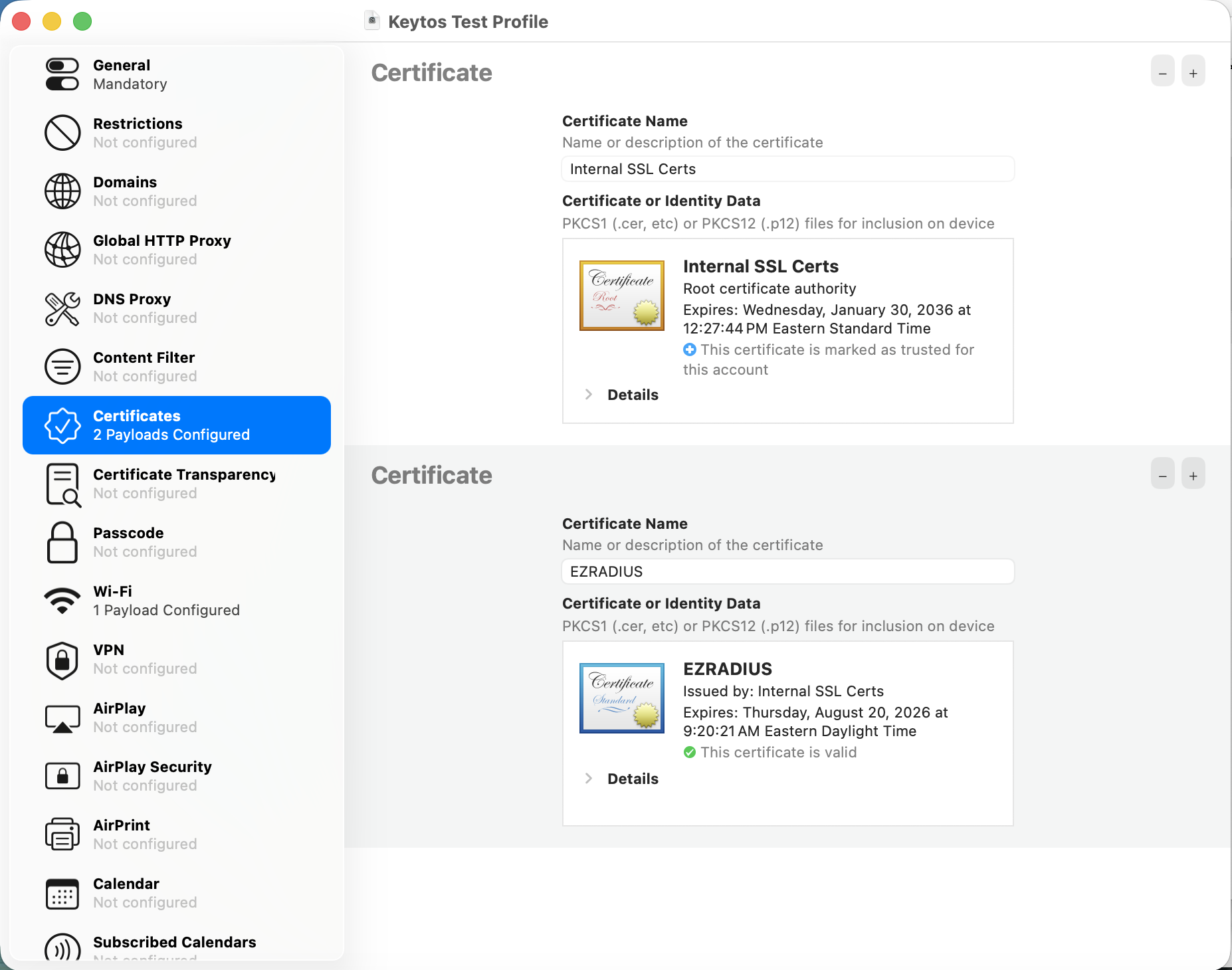 How to Configure TLS for EAP-TLS in Apple Configurator