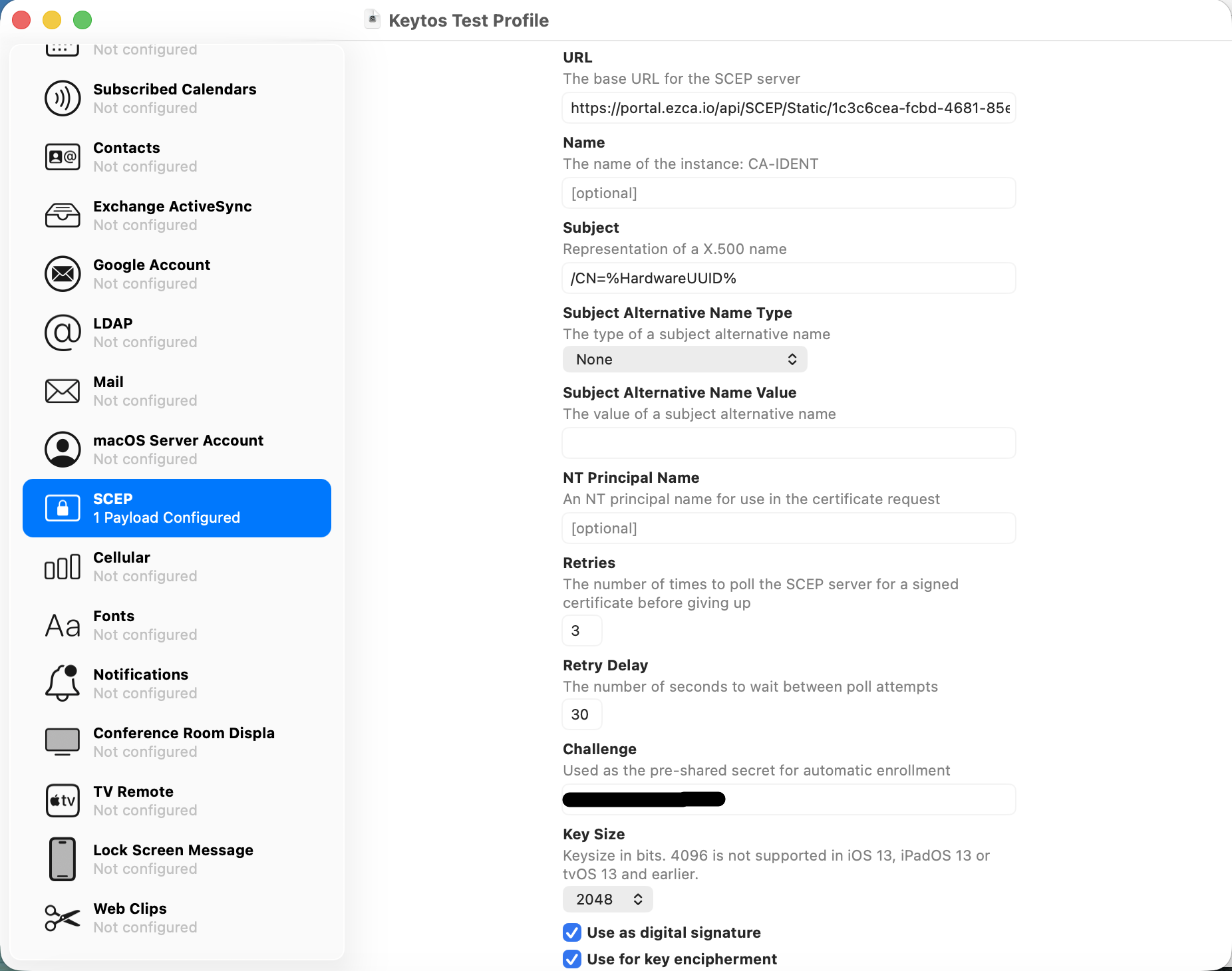 How to Configure SCEP for EAP-TLS in Apple Configurator