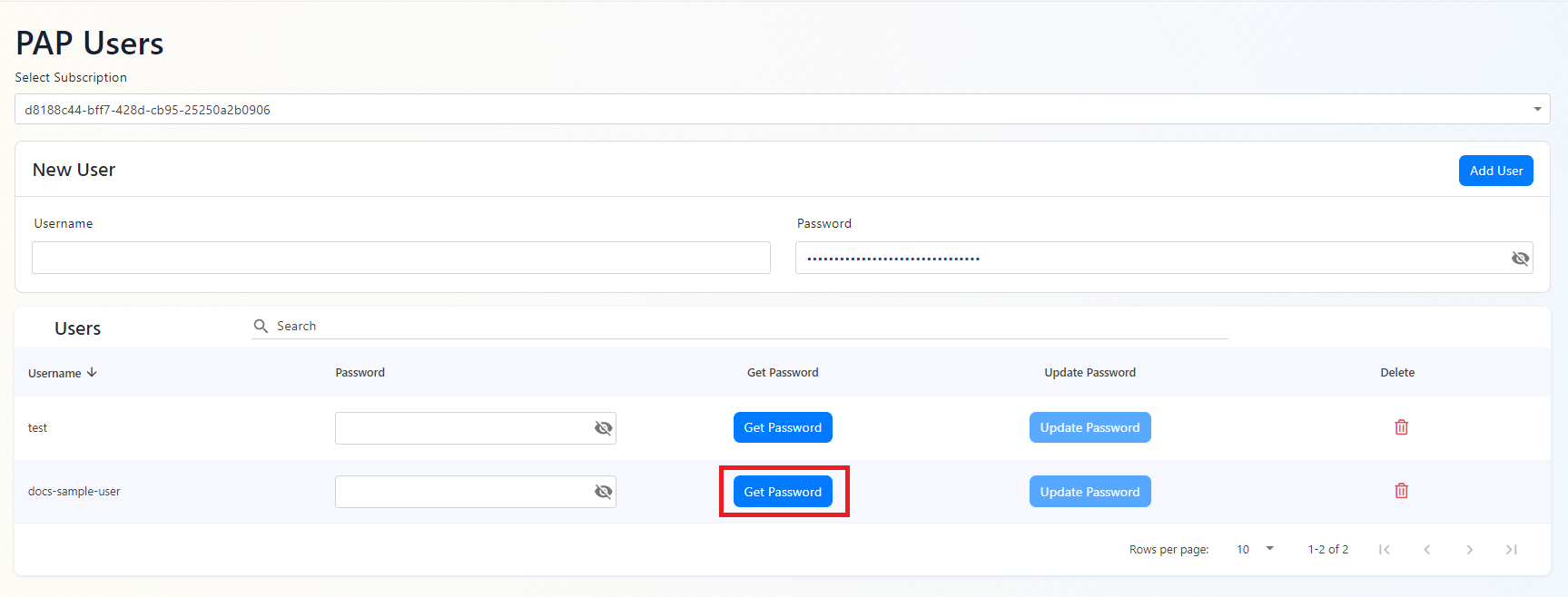 EZRADIUS Cloud RADIUS username and password get password