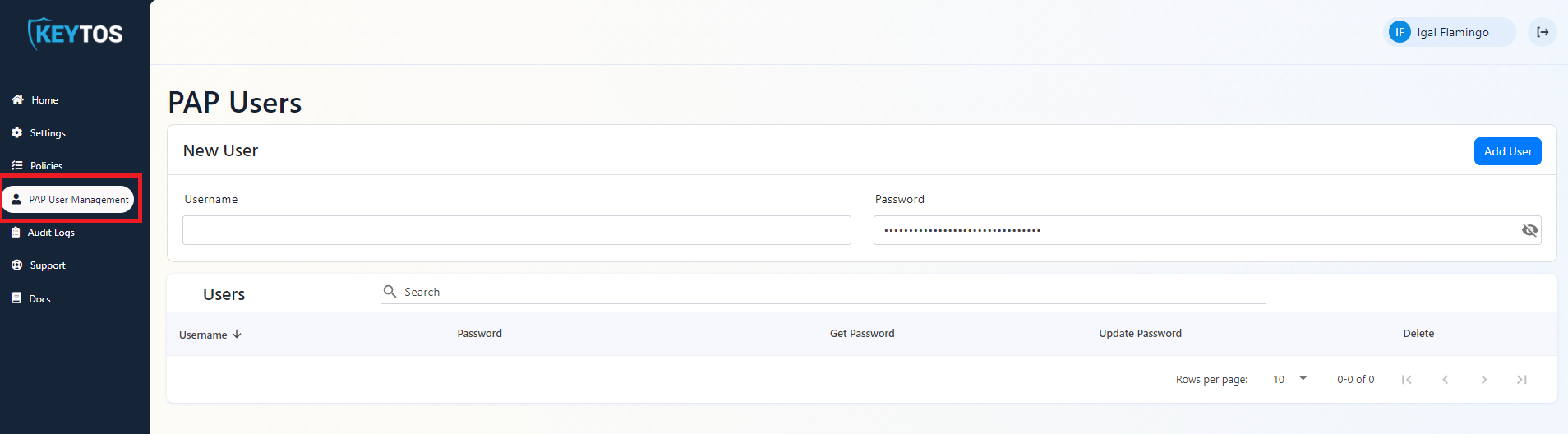 EZRADIUS Cloud RADIUS username and password management