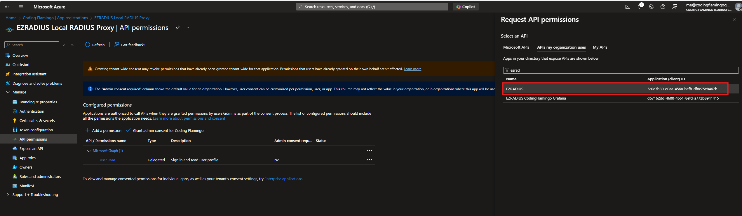 Select EZRADIUS Cloud RADIUS for Azure