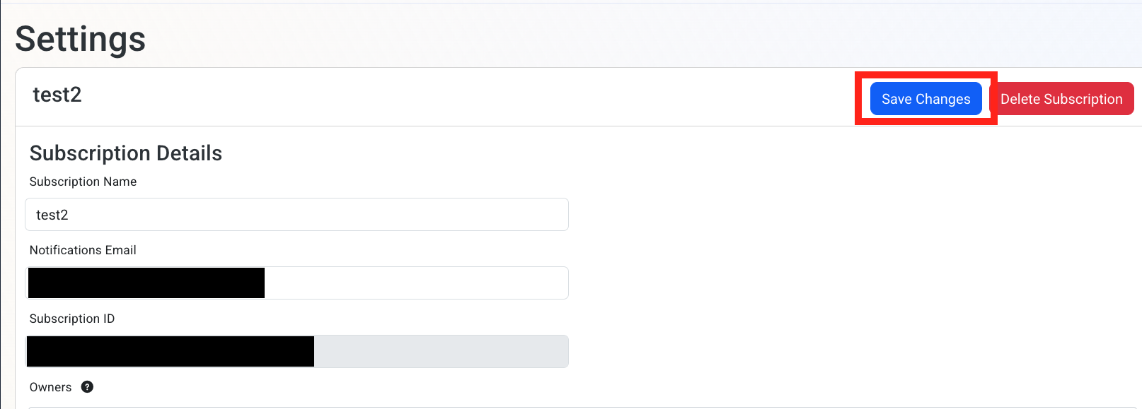 EZCA Settings Save Changes