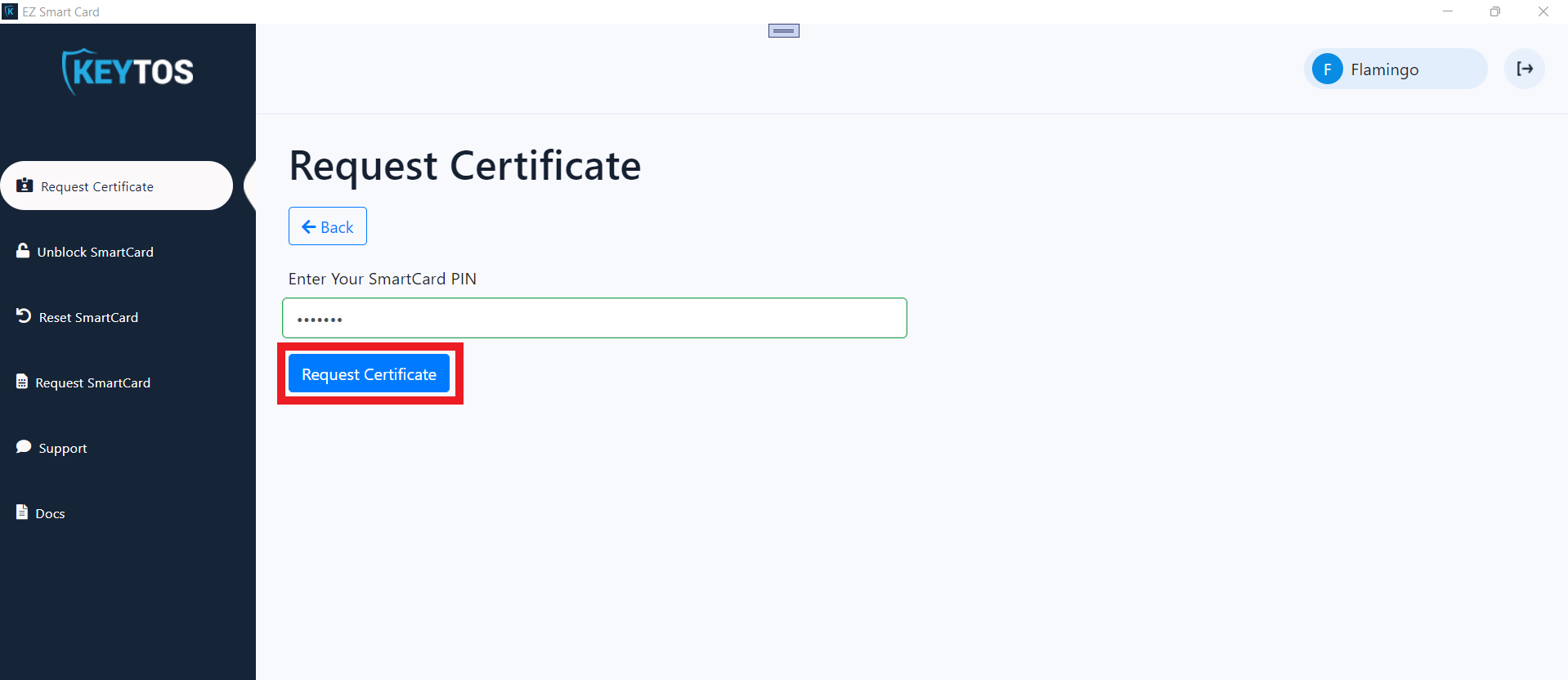 Request Certificate