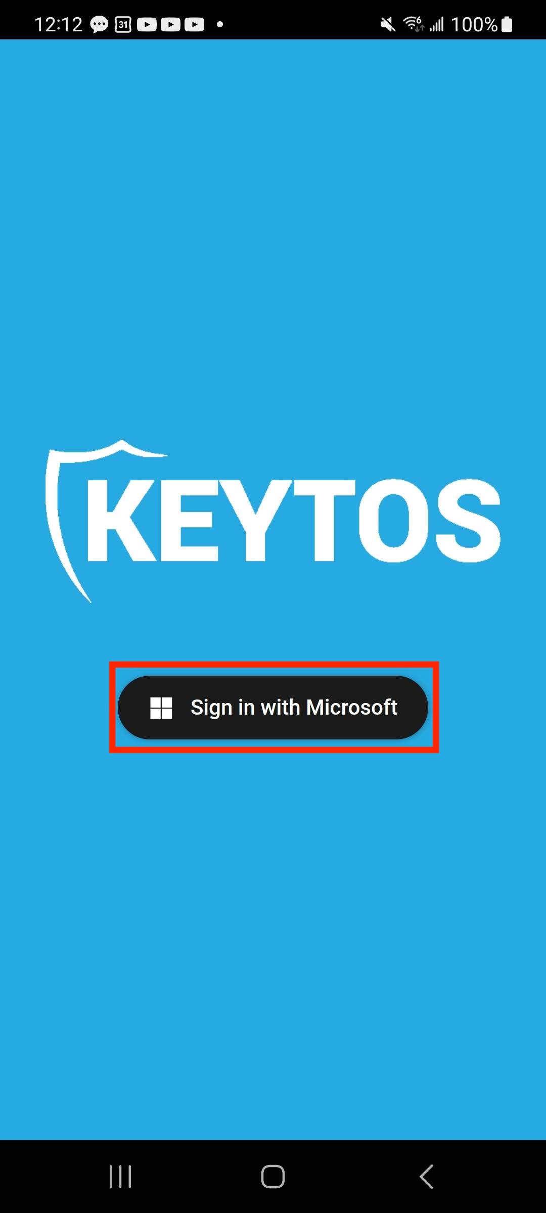 Keytos Connect integrates with Entra ID accounts for login.