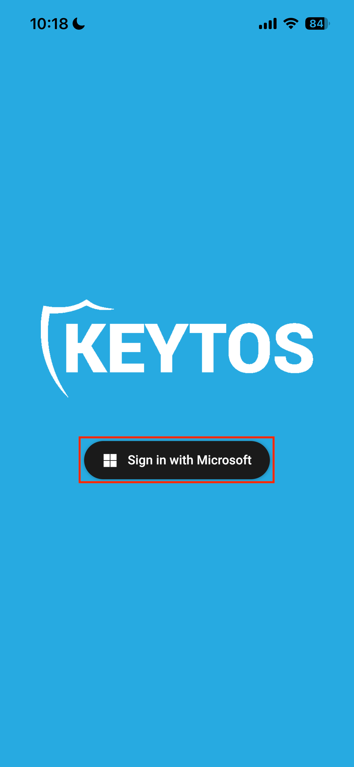 Keytos Connect integrates with Entra ID accounts for login.