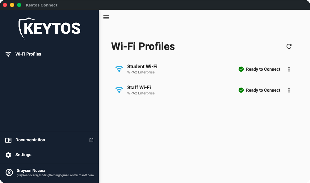 Keytos Connect simplifies the process and makes it as easy as just a few clicks to get connected