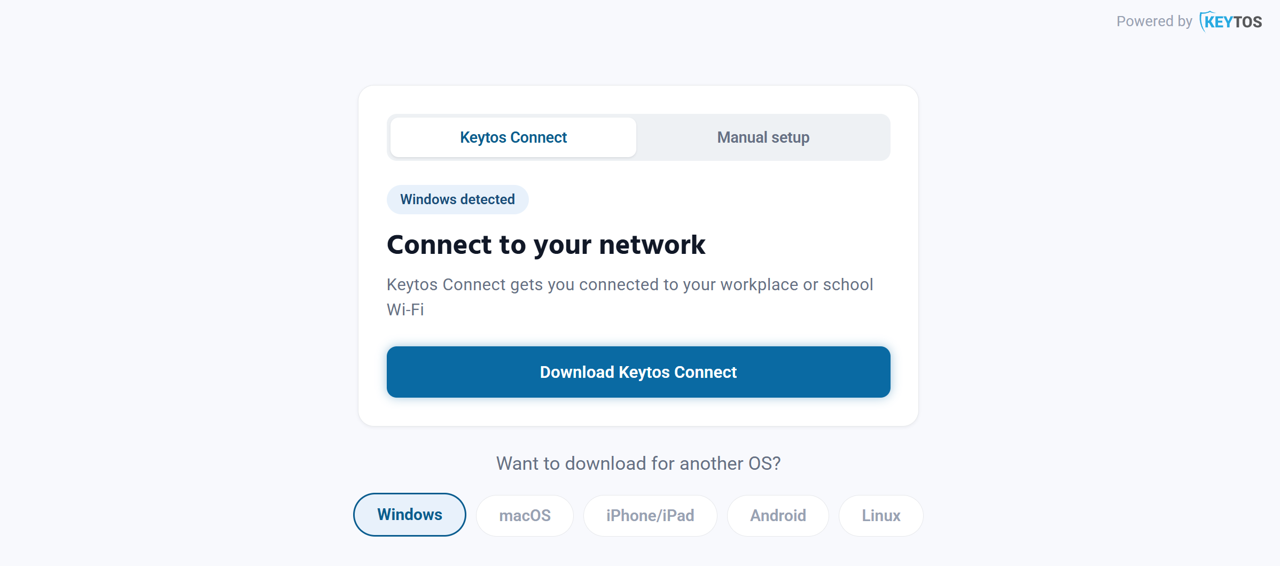 Keytos Connect distribution page