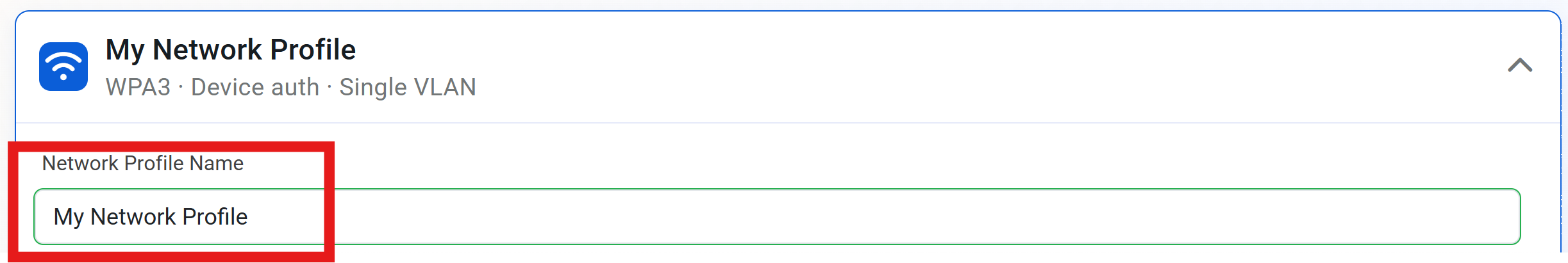 Network Profile Name
