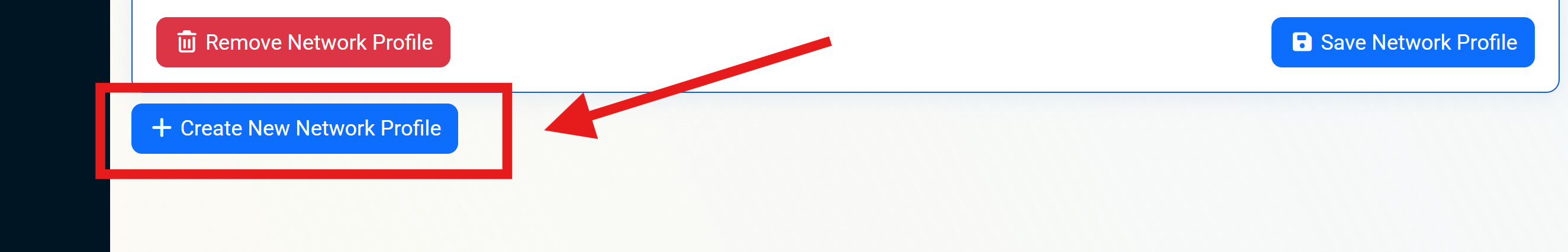 Create New Network Profile